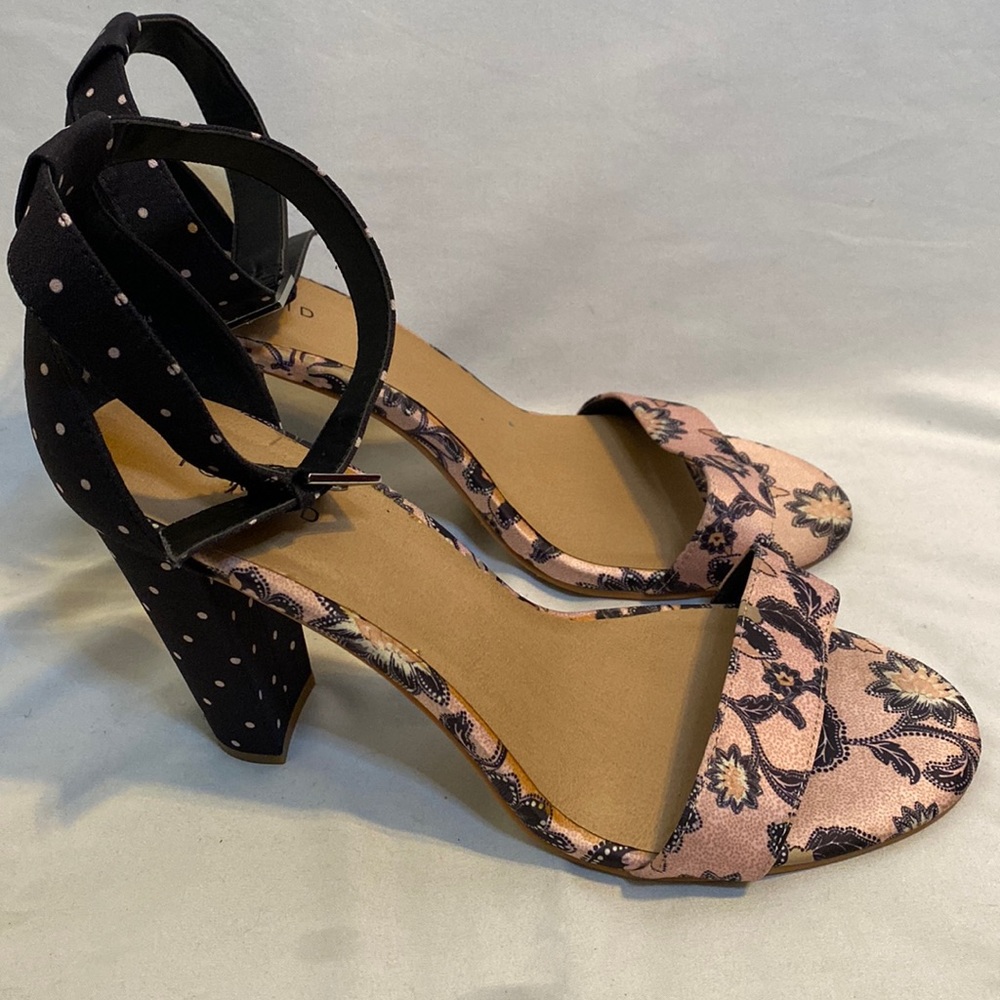 Torrid Pink & Navy Paisley Dot High Heel Sandal